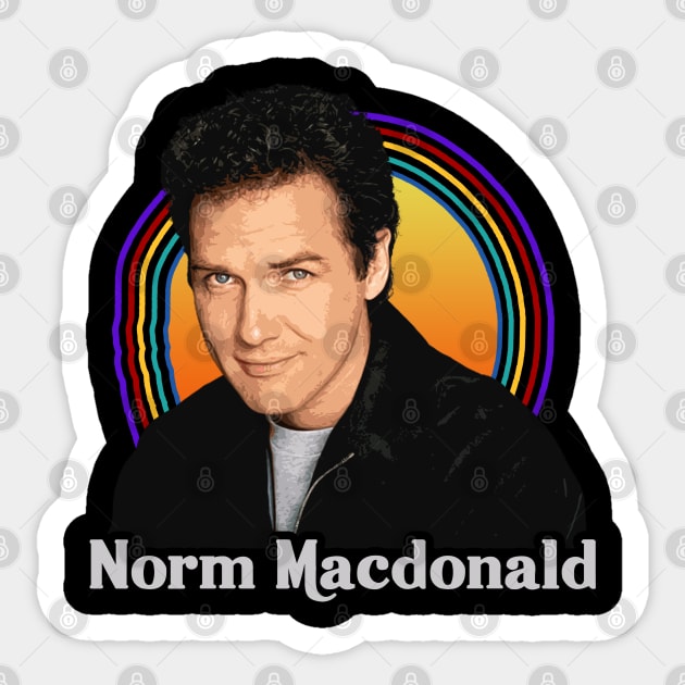 Norm Macdonald Sticker by Junnas Tampolly